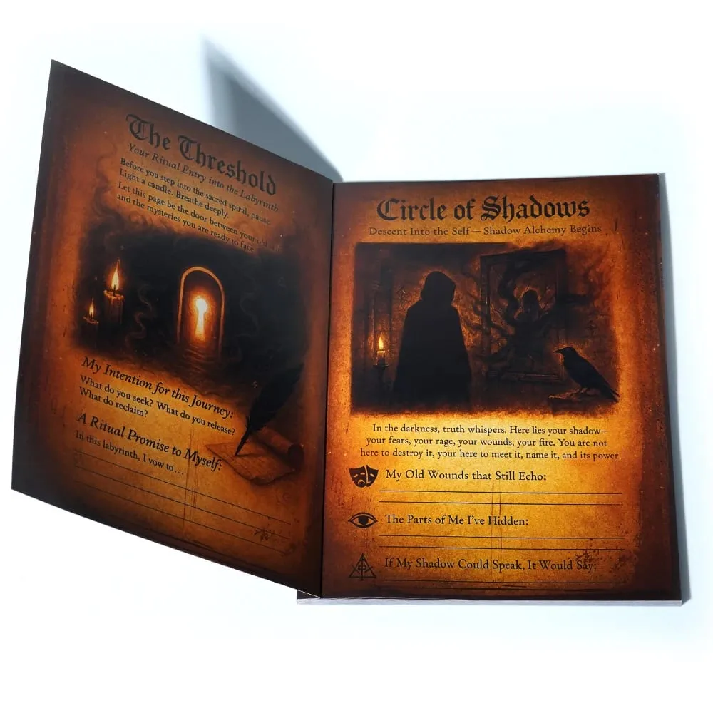 O Labirinto Sagrado Códice de Autodescoberta de uma Bruxa Explore 74 páginas de Trabalho de Sombra de Autodescoberta Mystieal Trabalho de Crescimento de Grimório