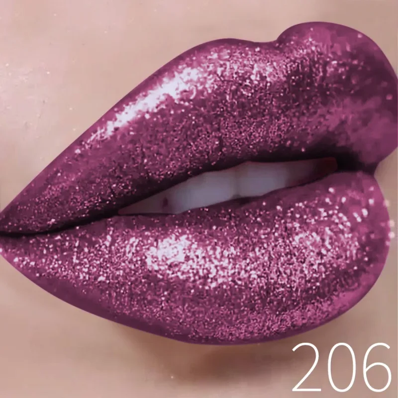 Batom líquido metálico com glitter, brilho labial de longa duração, à prova d'água, pérola brilhante, alta pigmentação, maquiagem coreana, presentes, 1 peça