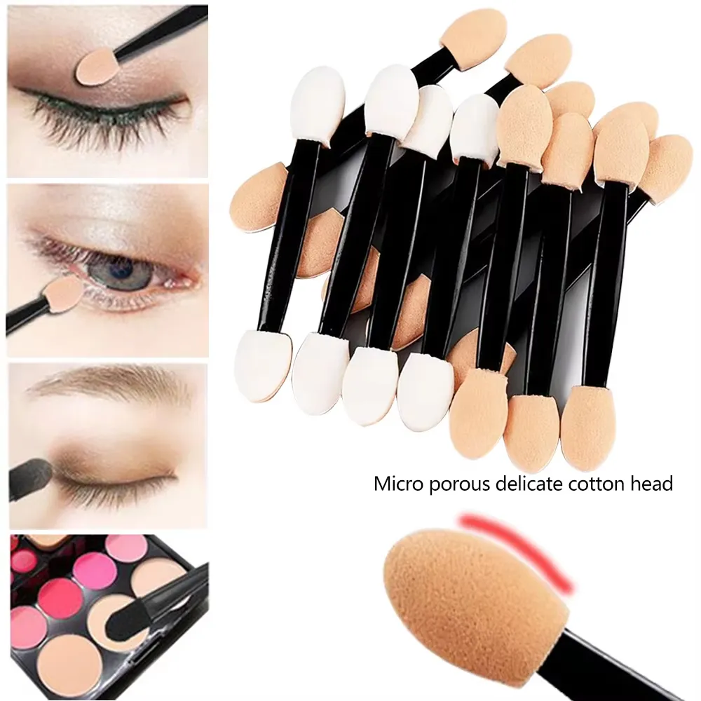 10/30/300 pçs escova de sombra de extremidade dupla aplicadores de sombra 6.2cm pincéis de esponja de maquiagem para mulheres ferramenta de beleza cosmética