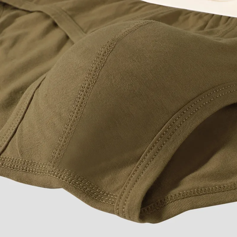 Cueca triangular masculina de algodão puro, respirável e confortável, cintura média, suave para a pele e macia, cueca adolescente 3256810188437944