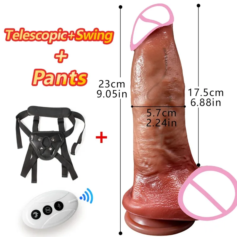 Grande telescópico realista vibratório vibrador vibrador aquecimento empurrando vibrador sexo brinquedo g-ponto estimulação anal vibrando para mulher