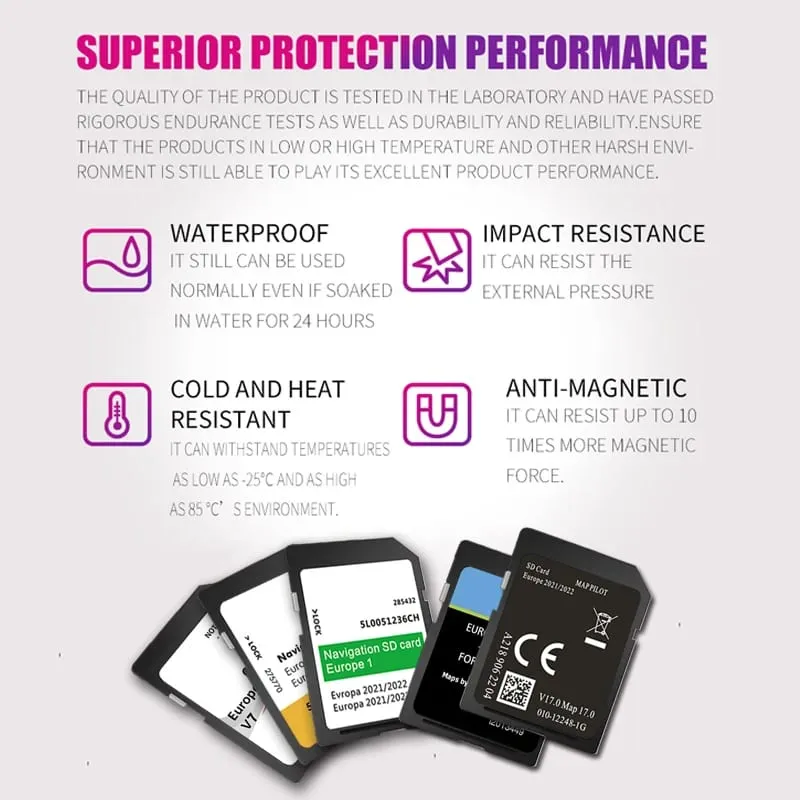 Navi SD Card for Ford Car Sync2 F12 Kuga Mondeo S-Max C-Max Focus Sync 2 HM5T-19H449-FG Europe UK 2024 maps