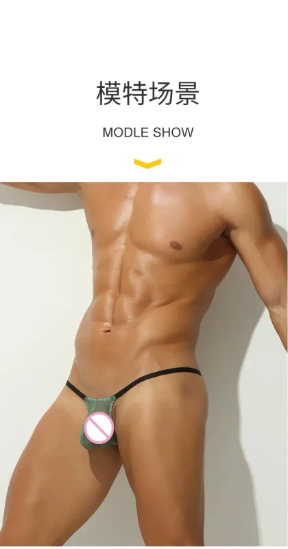 Transparente g-string masculino sexy mini t-back tangas ver através de roupa interior bulge bolsa cuecas de seda gelo lingerie pura cuecas