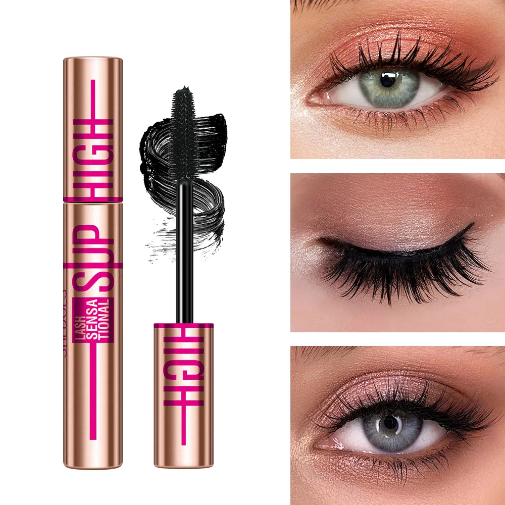 Super High 4D Waterproof Mascara - Volumizing Curling & Lengthening Formula Smudge-Proof Long-Lasting Black Mascara — image 4