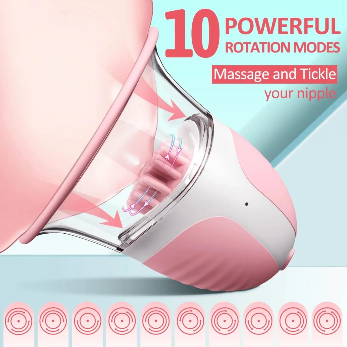 Vibrador lambedor de mamilo, massageador de mama, estimulação de língua macia, brinquedo sexual adulto à prova d'água para mulheres — image 2