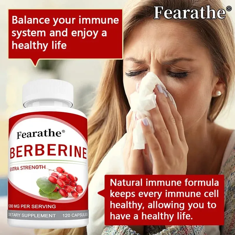 High-potency Berberine Supplement Antioxidant Supports Cardiovascular and Blood Sugar Health Gastrointestinal Health