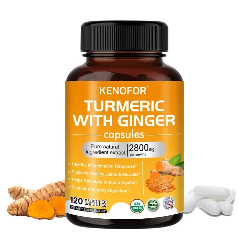 Turmeric Curcumin Capsules 1600mg with Ginger & MSM Antioxidant Support Joint Comfort Heart Cognitive & Digestive Wellness — image 1