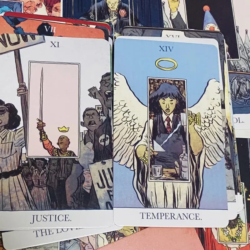 As cartas de tarô reveladas 80 peças em inglês, baralho de tarô para festa familiar, jogo de mesa de lazer (com 2 cartas especiais)