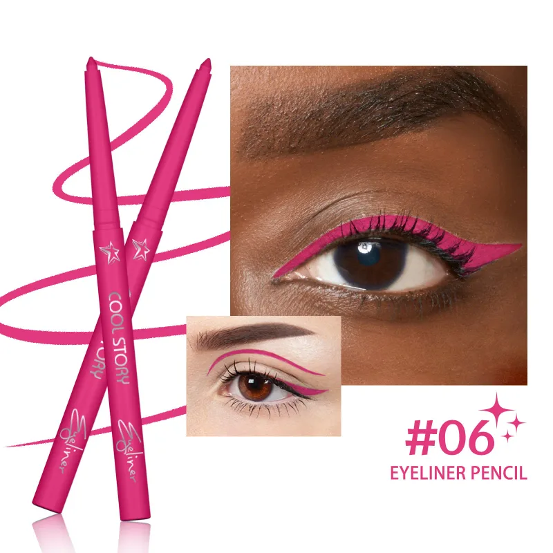 12 cores uv fluorescente delineador gel caneta à prova dwaterproof água secagem rápida neon colorido delineador branco azul roxo música festa maquiagem dos olhos