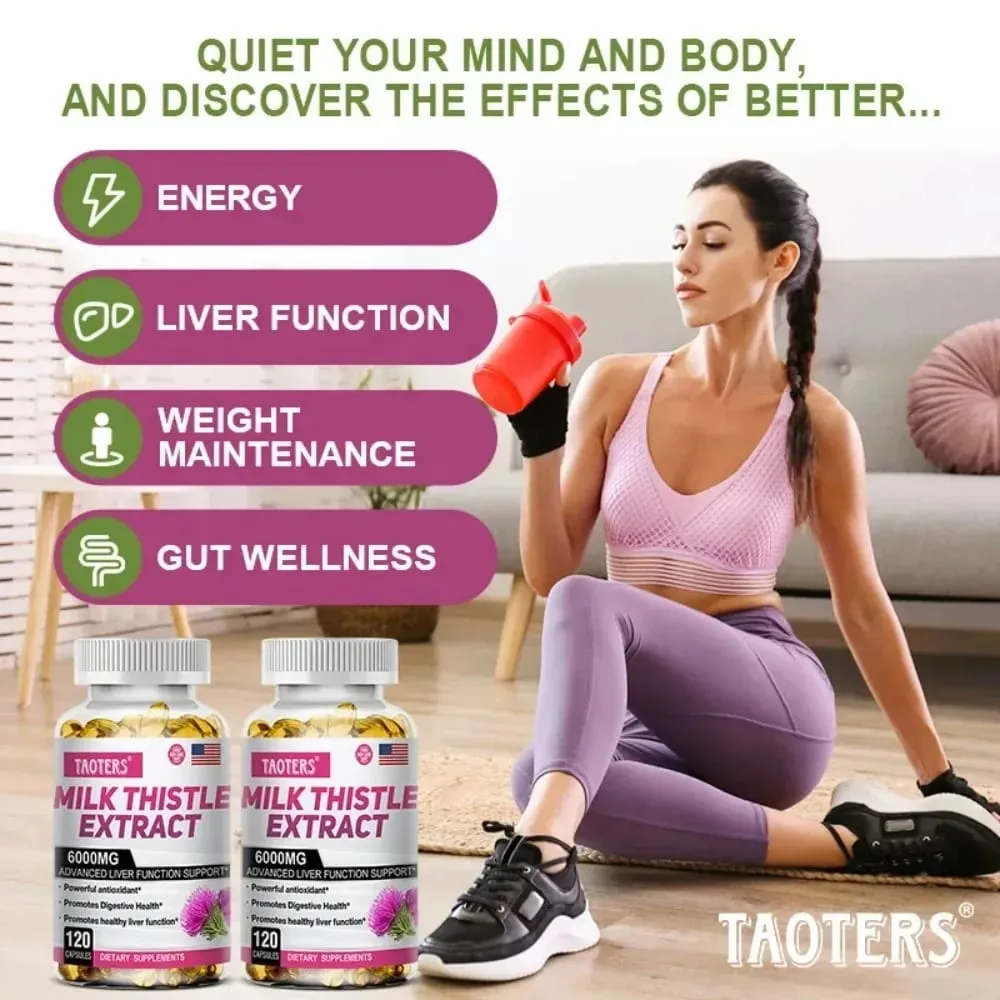 Milk Thistle with Dandelion Root - Liver & Kidney Health Support Supplement - Vegan Non-GMO Gluten Free