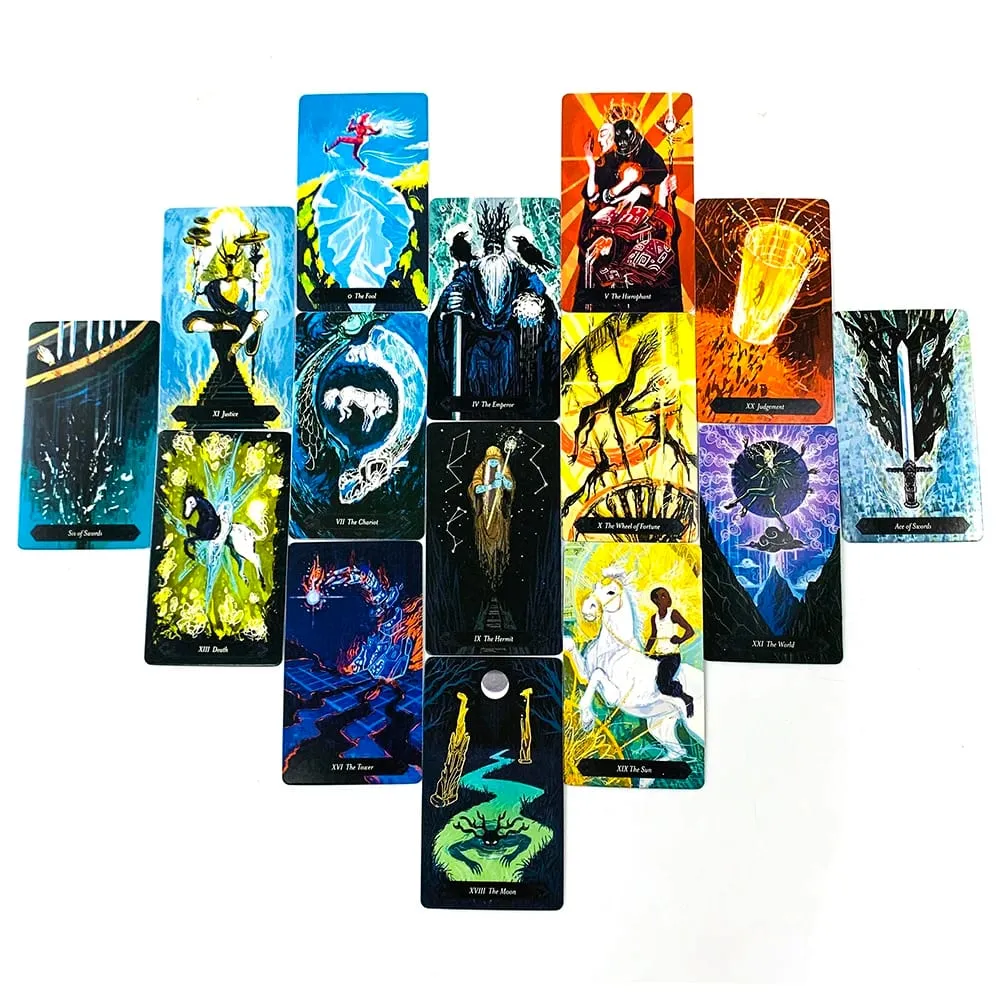 The LUBANKO Tarot Deck Mystical Artwork Durável e portátil Meditação e jogos de festa perfeitos para orientação espiritual e colecionador