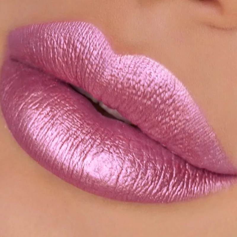 Batom metálico com glitter, acabamento hidratante, 19 cores, vermelho, rosa, brilhante, altamente pigmentado, lábios, maquiagem, presentes, cosmético, 1 peça — image 9