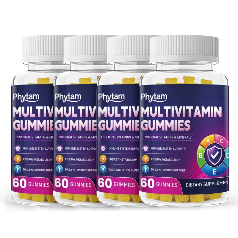 Gomas de urso multivitamínicas para adultos 14 em 1 Vitaminas Minerais Complexo Vitamina C Zinco B D Energia Metabolismo Imune Suporte Nutricional Diário 60 Contagens