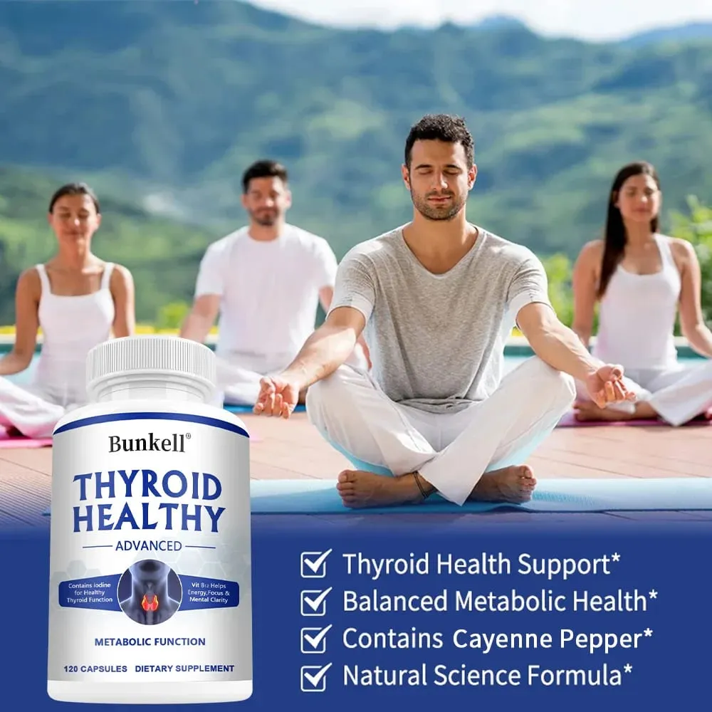 Cápsulas complexas de suporte à tireóide - com iodo, selênio, zinco, L-tirosina e Ashwagandha - metabolismo energético e suporte cognitivo