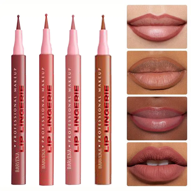 Lápis delineador labial fosco, à prova d'água, aplicação suave, hidratante à prova de manchas, altamente pigmentado, 6 cores, maquiagem para contorno labial