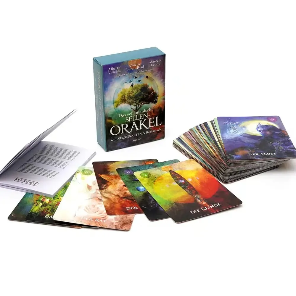 German 78pcs Das Schamanische Seelen Orakel Tarot Deck Prophecy Divination Comics Tarot Cards Family Party Board Game Toy