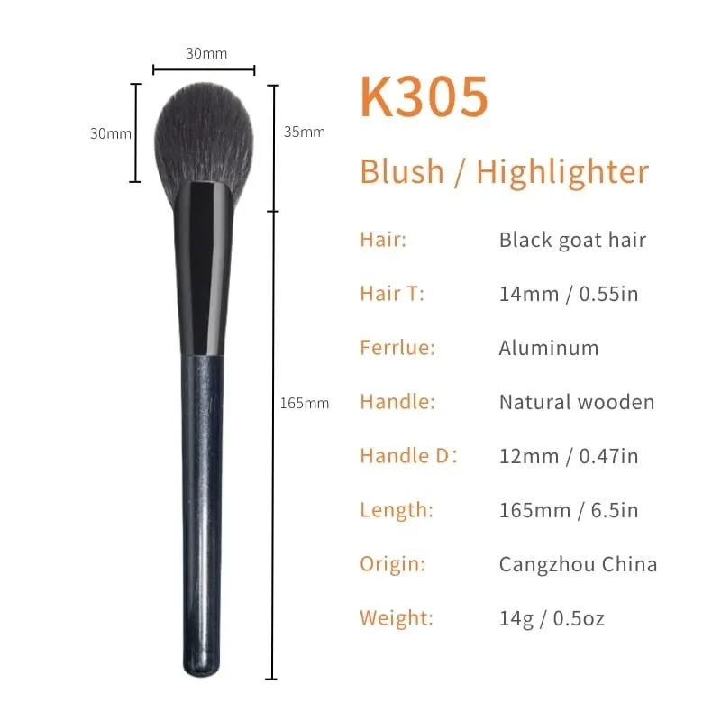 Fan Makeup Brush Highlighter Face Shadow Goat Hairs Blush Powder Make Up Brushes Pro Essential Cosmetic Tools