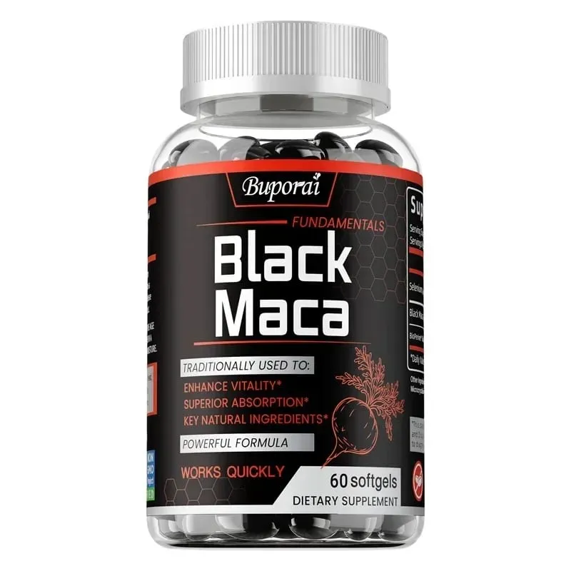 Black Maca Supplement - Natural Nergizer Improve Performance Energy Endurance Muscle Mass Improve Balance Hormones