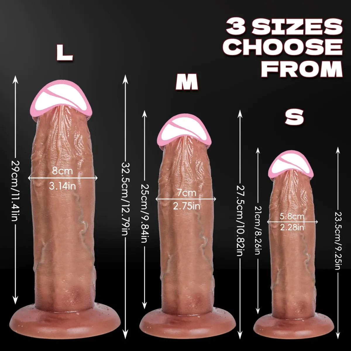 32cm longo vibrador realista forma de cobra única camada silicone pênis grande macio brinquedo sexo anal ventosa pau para mulher g-ponto orgas — image 5