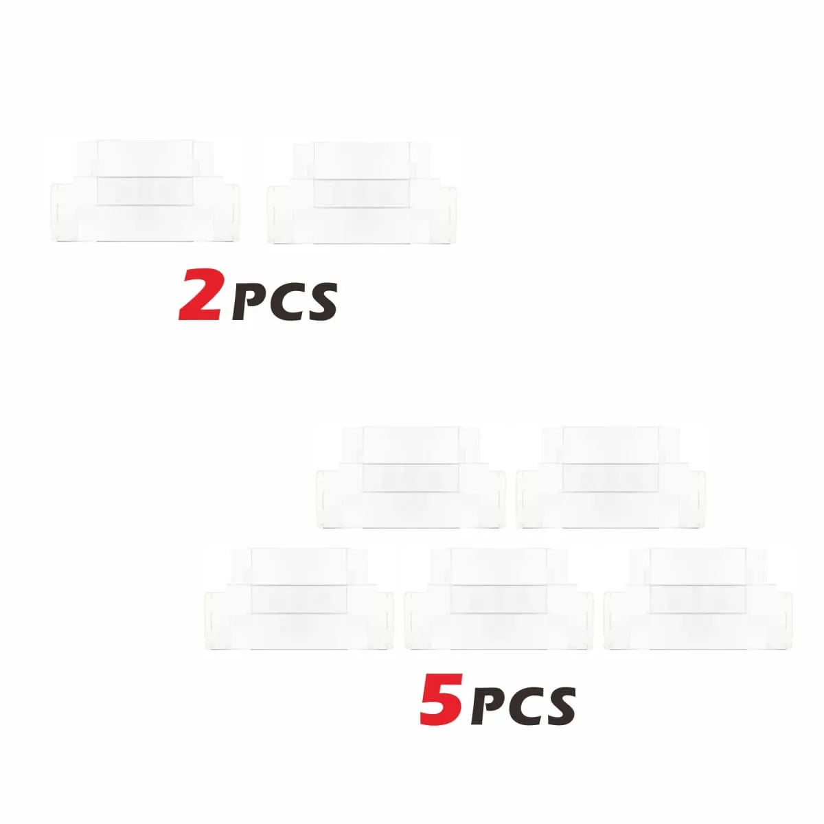 2/5PCS Clear Plastic Protector Case For Pkmn Center Japanese Special Box(For Tohoku Poncho Pikachu Promo/Kanazawa)