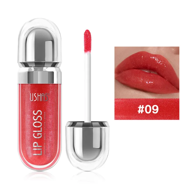 Shimmer Lip Gloss 12 Shades Glass High Shine Non-Sticky Moisturizing Long Lasting Plumping Lip Makeup