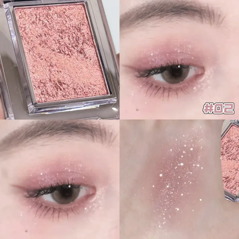 Monocromático azul metálico sombra diamante brilho verde sombra de olho paleta iluminador espumante perolado roxo olhos maquiagem