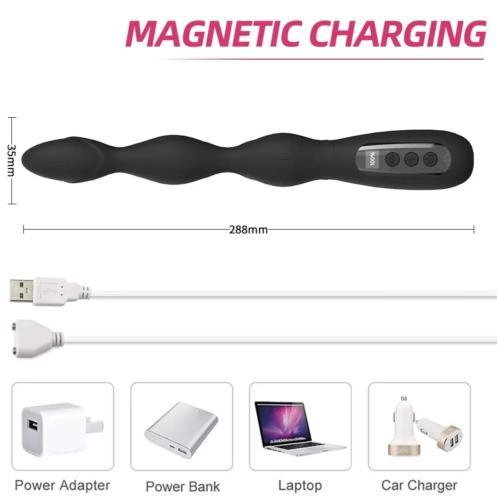 Plugue anal choque elétrico massageador de próstata aquecimento inteligente butt plug feminino masturbador anal grânulo brinquedos sexuais eróticos para casal