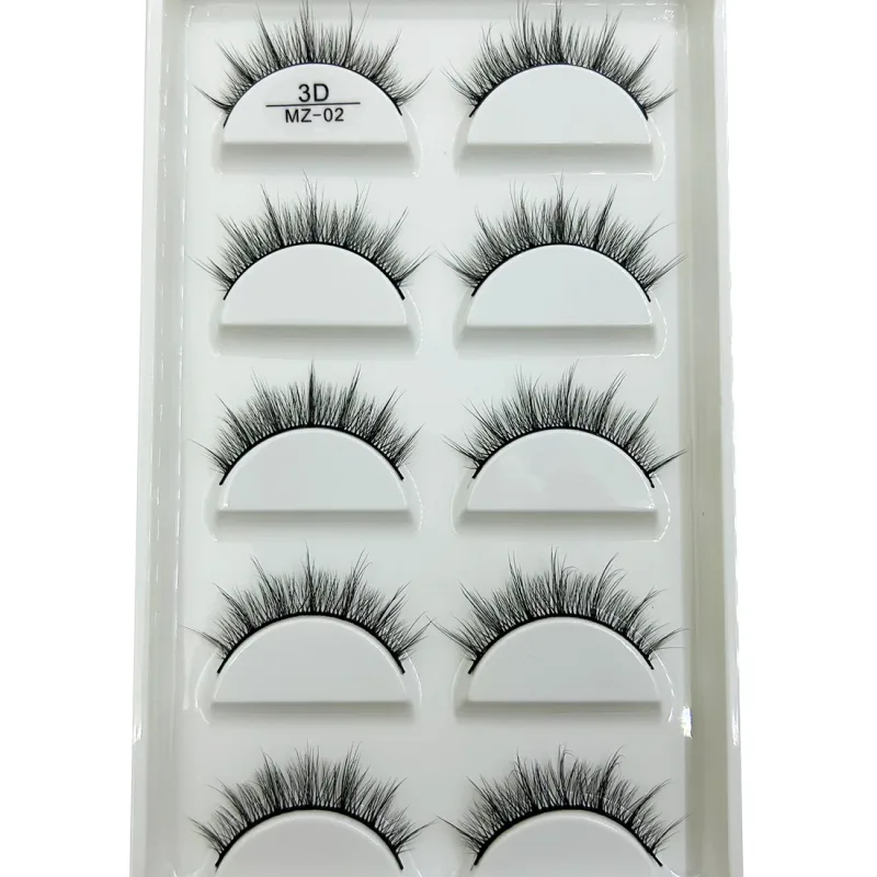 Wholesale 5 Pairs 3D Natural Mink False Eyelashes Makeup Extension Eyelash Fake Eye Lashes Faux Cils Make Up Beauty Cilios