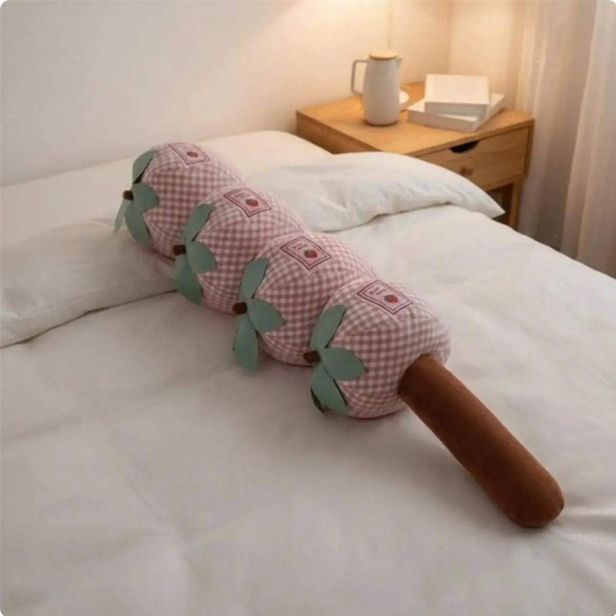 Travesseiro de corpo longo macio e bonito com seções de frutas destacáveis ​​para conforto de descanso de cama lounge