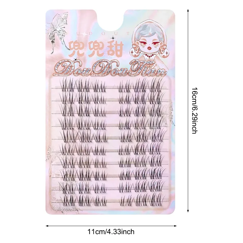 Cílios postiços C Curl Natural & Wispy Lash Wisps Manga Cílios autoadesivos perfeitos para meninas noite fora ferramentas de maquiagem para os olhos