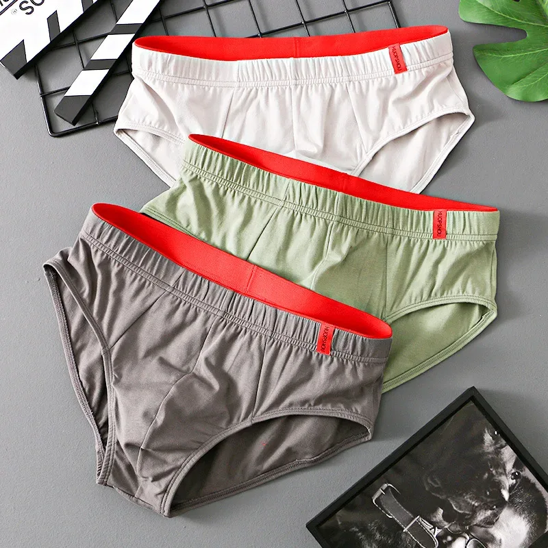 1/3PCS Men's Pure Cotton Briefs High Quality Comfortable Underpants Breathable Shorts Underwear Lingerie Panties Calcinha Cuecas
