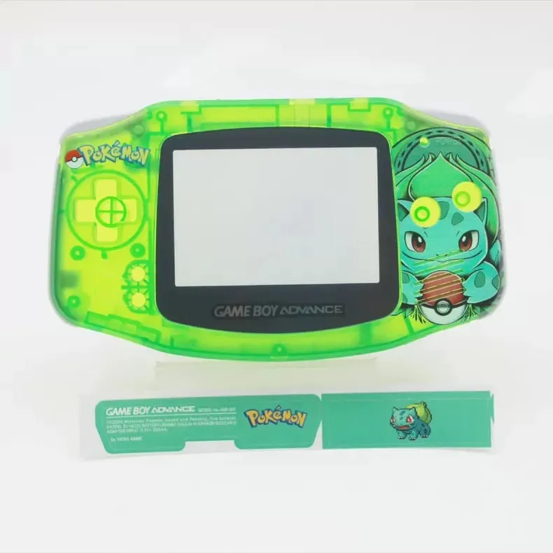 Pokémon GBA Shell IPS Conjunto completo de capa para console GBA Case Shell