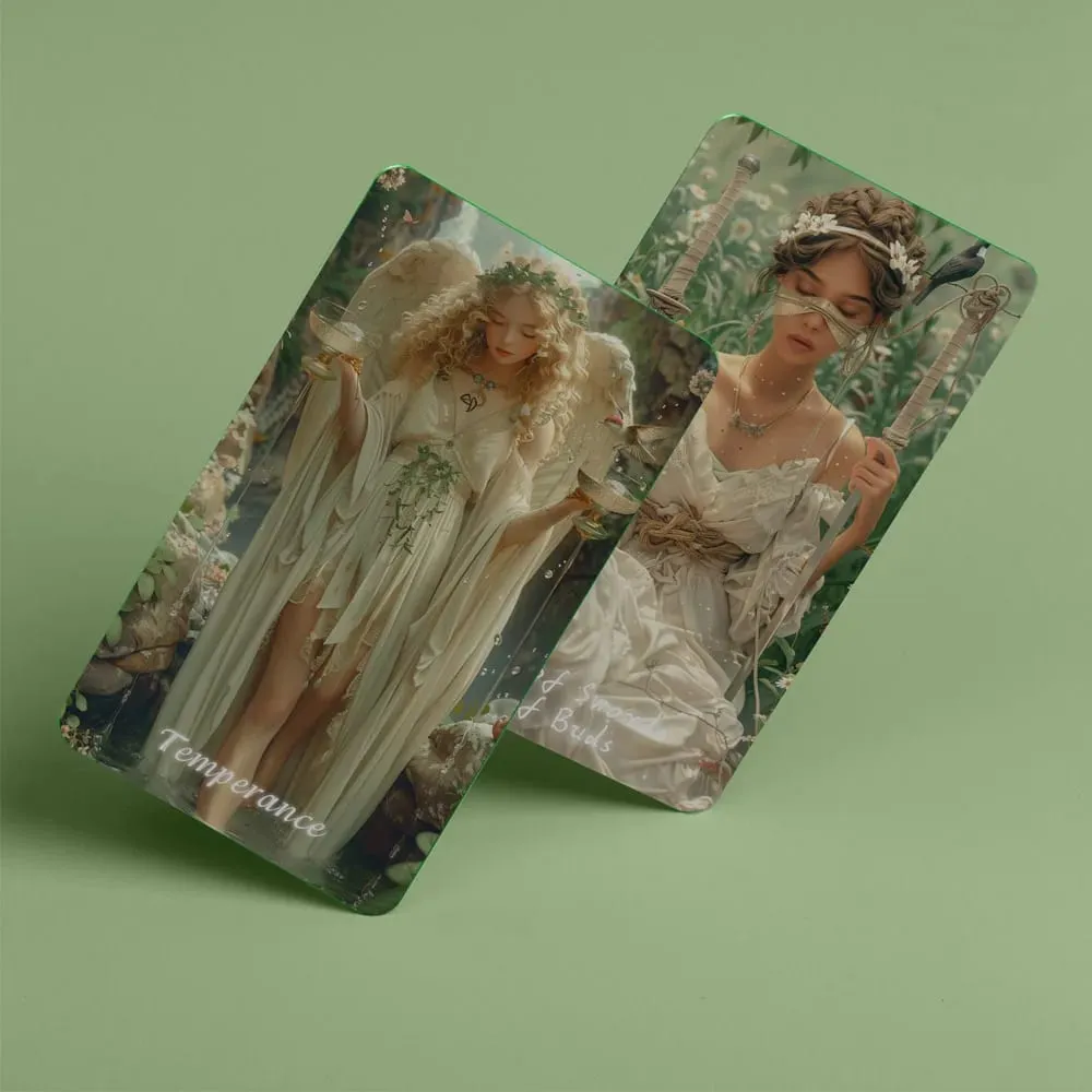 Cartas de tarô para iniciantes com guia Spring Sprout Tarot Deck 80 Oracle e cartas de tarô com borda de aprendizagem dourada