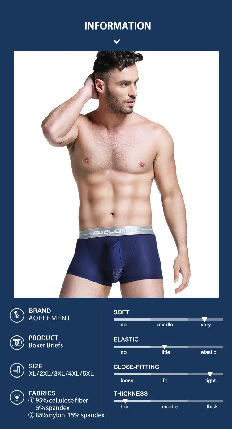 Bullet Separation Underwear Men's Ventilated and Breathable Summer Dry Underwear Ice Silk Pouch Ice Health Boxer Briefs