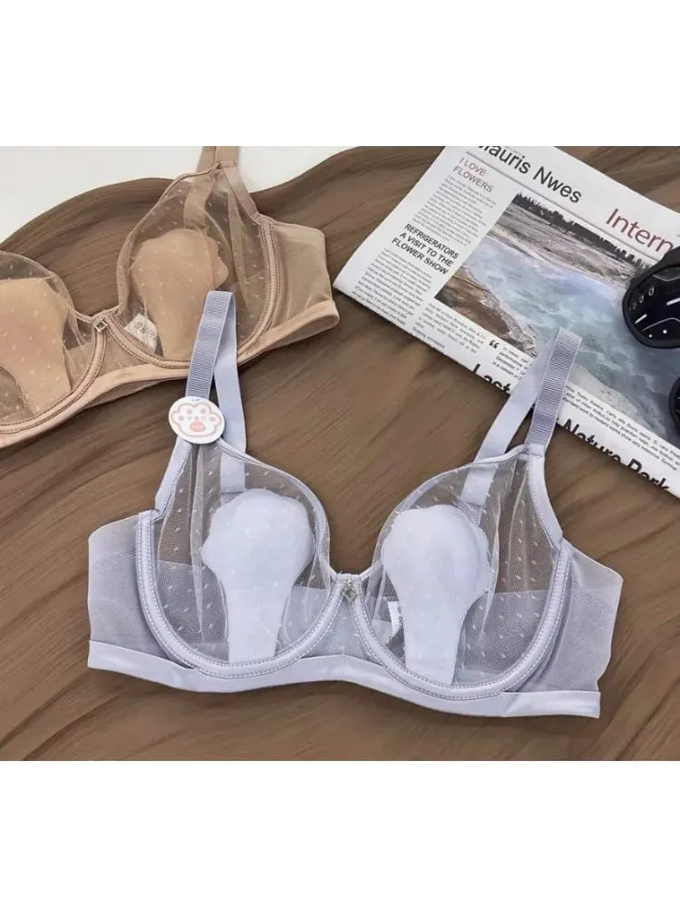 Sutiã minimizador sem fio para mulheres – Bralette ultrafino anti-queda, lingerie de verão respirável e sexy | Suporte de conforto