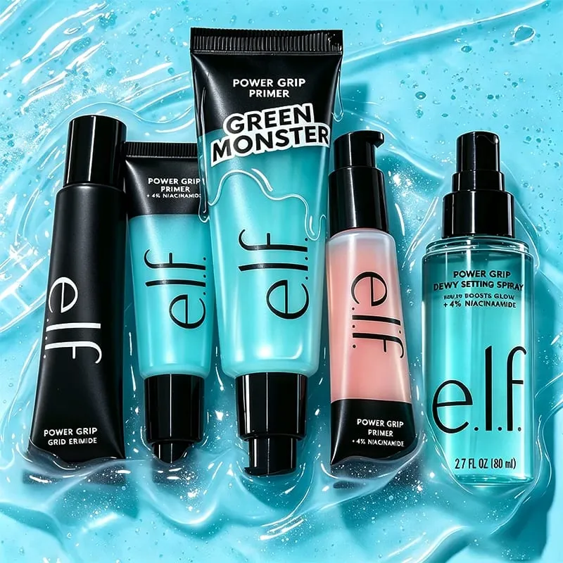 Original elf 75ml power grip refrescante fácil absorver hidratar primer facial endurecimento hidratante pré-maquiagem configuração spray produtos