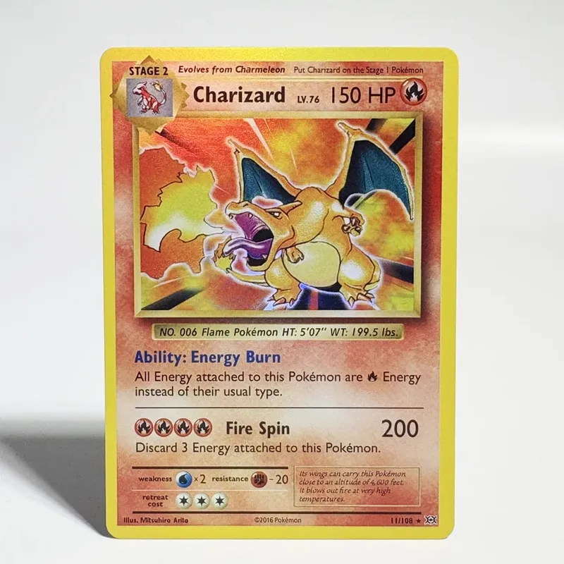 Cartas pokémon 1996, edição básica, cartão flash, charizard, gengar, blastoise, feraligatr, gengar, cartão comercial, coleção de proxy