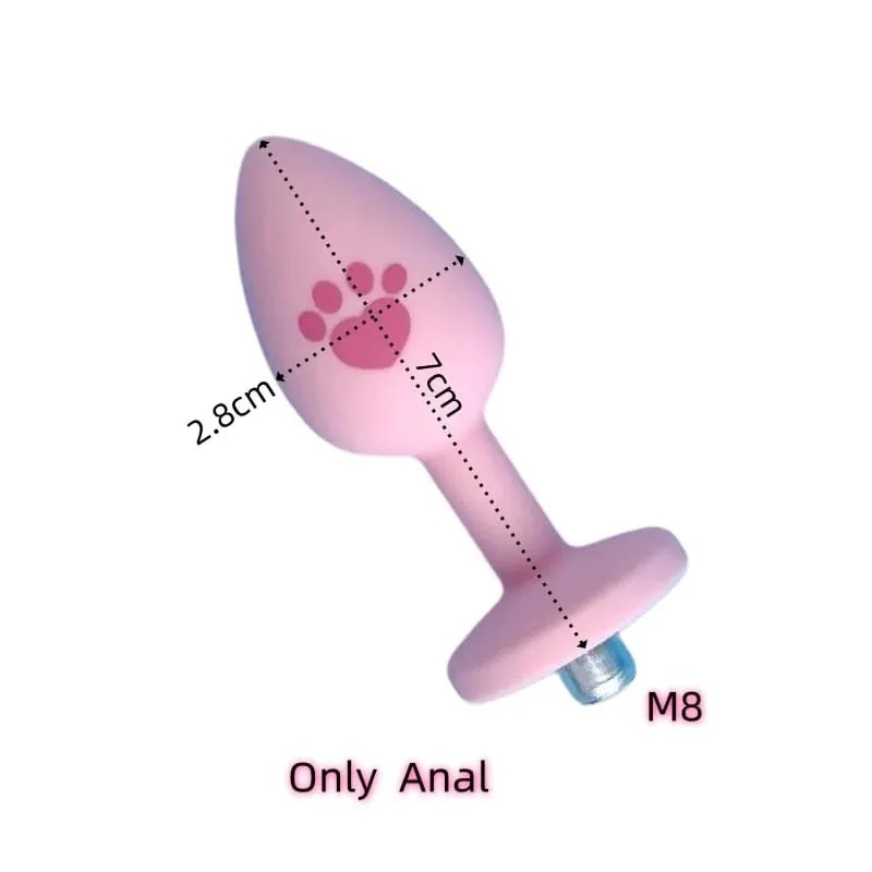 Pequeno silicone butt plug vibrador vaginal plug com destacável falso macio raposa coelho cauda para casal anal grânulo dilatador brinquedos sexuais