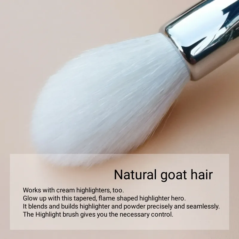 Pincel iluminador maquiagem cabelo de cabra natural pincéis ferramentas de beleza
