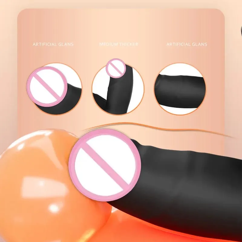 Strapon pênis artificial vibrador elétrico cabeça dupla vibratória wearable cinta no cinto vibrador g ponto brinquedos sexuais para mulheres lésbicas — image 4