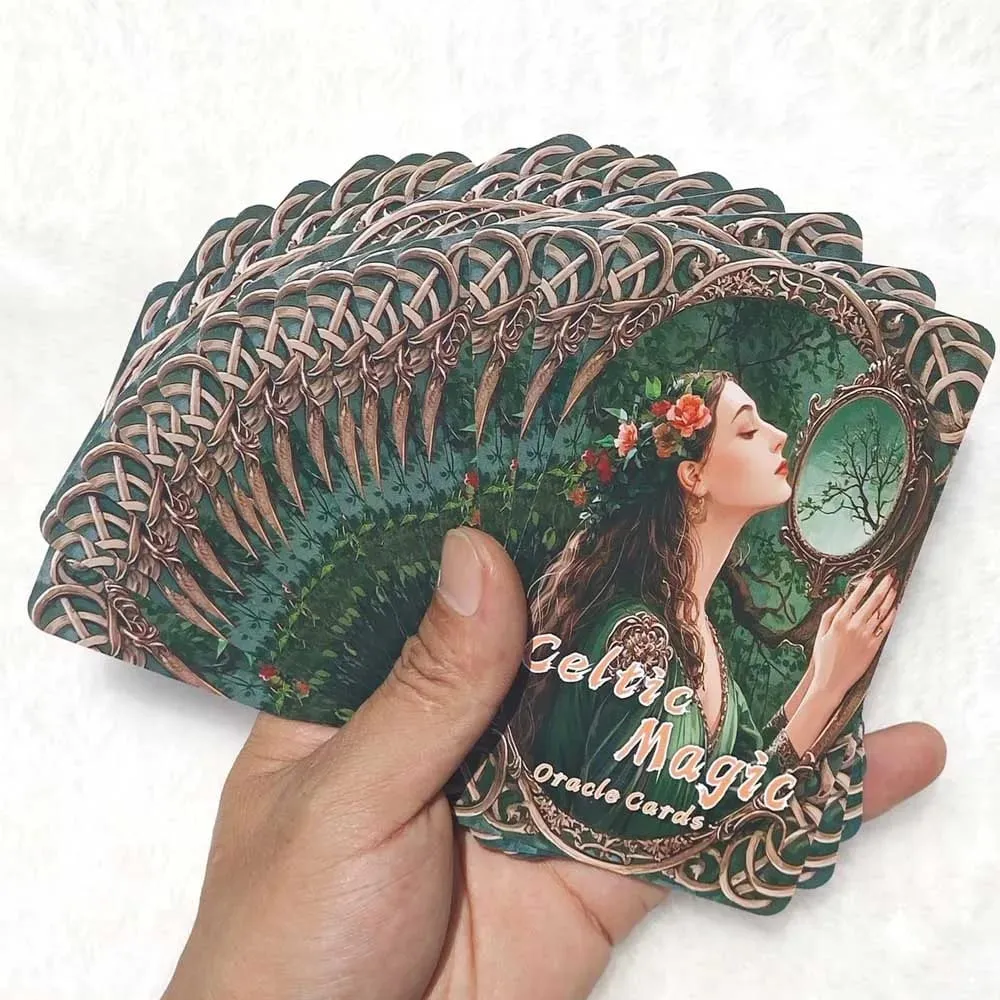 50 peças 13x8cm cartas mágicas celtas oracle criam seu baralho mágico para jogos de cartas de prática espiritual