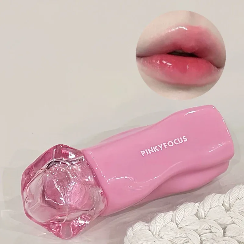 Pinkyfocus batom brilhante espelho brilho labial hidratante hidratante suculento nu lábio matiz longa duração diário natural maquiagem batom