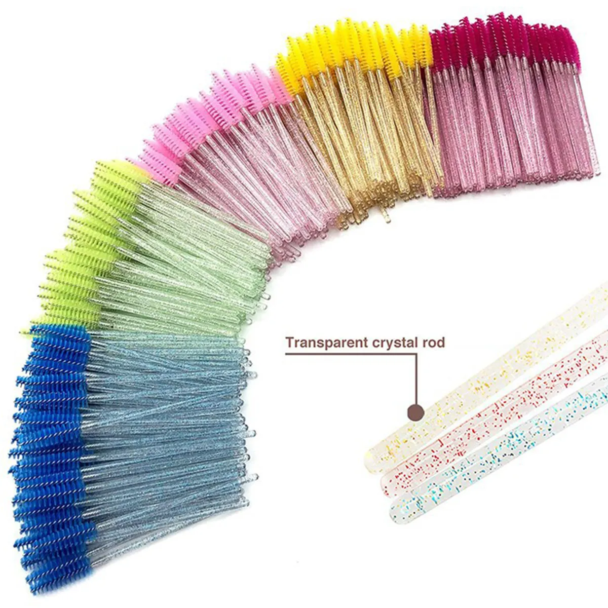 500Pcs Eyelash Brushes Eyelashes Extension Brush Mascara Wands Applicators Makeup Accessories For Eyelashes Eyebrows Wholesaler