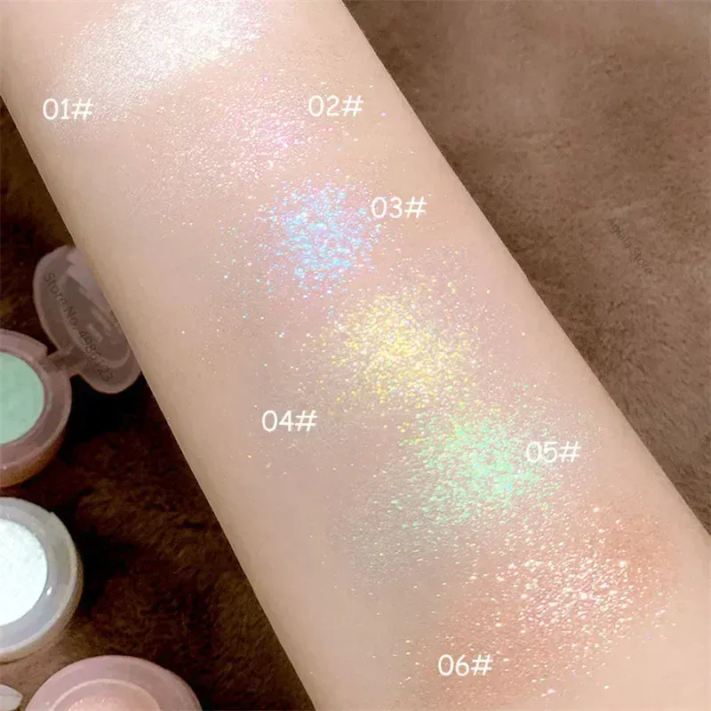 Monocromático glitter sombra perolado iluminador em pó maquiagem diamante paleta de sombra de olho brilhante maquiagem cosméticos