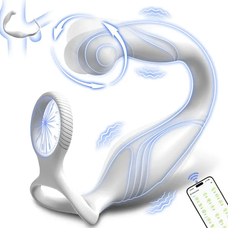 Anel peniano, anéis penianos, controle por aplicativo, vibrador para homens, massageador de próstata, plug anal duplo vibratório, brinquedo sexual anal para homens