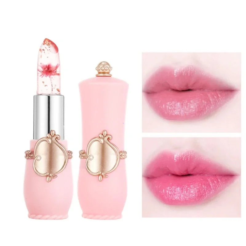 Flor geléia batom conjunto mudança de temperatura hidratante flor lábio vara longa duração bálsamo labial mudança de cor mágica brilho labial conjunto