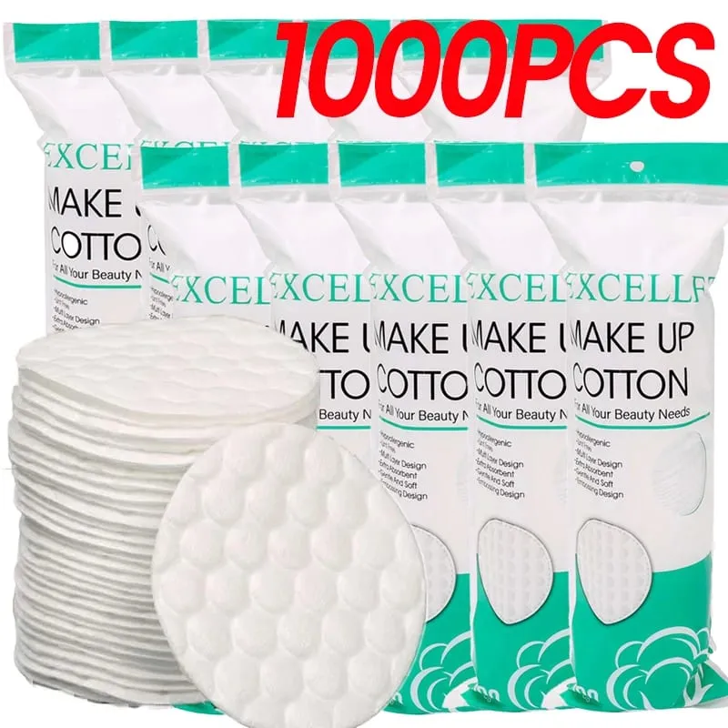 Almofadas circulares macias descartáveis ​​do removedor da composição dupla face almofadas de algodão respiráveis ​​para a limpeza facial diária removedor do verniz para as unhas