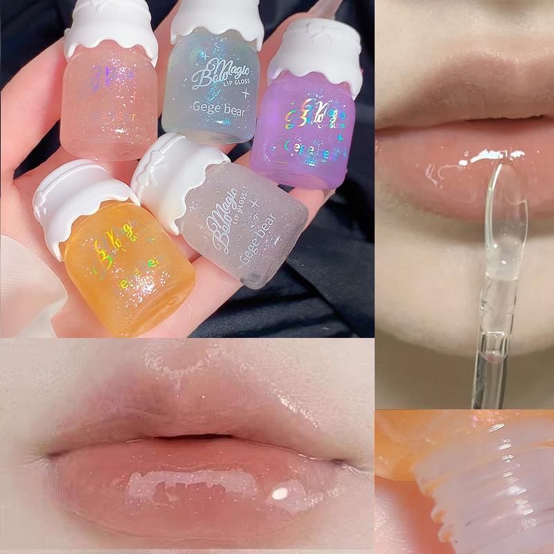 Leite em forma de borboleta pode protetor labial hidrata e hidrata a superfície do espelho com lábios brilhantes e carnudos — image 5