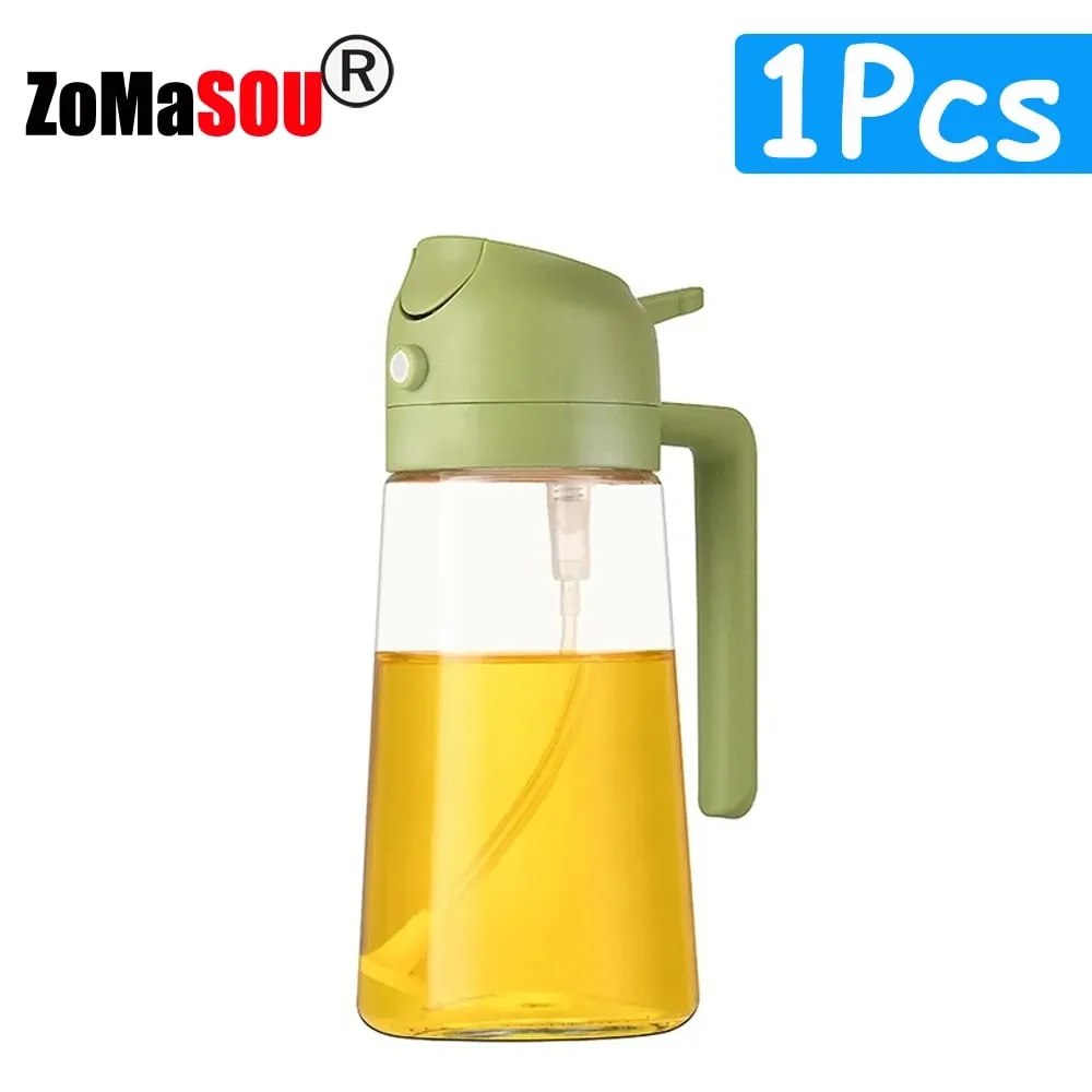 1-4pc 2-em-1 pulverizador pourer óleo garrafa vazia recipiente de óleo de plástico dispensador vaporizador cozinha churrasco acampamento utensílios de cozinha