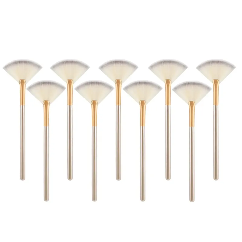 New Practical Facial Brushes Fan Makeup Brushes Soft Portable Mask Brushes Cosmetic Tools for Ladies Girls Nail Charm Beaut